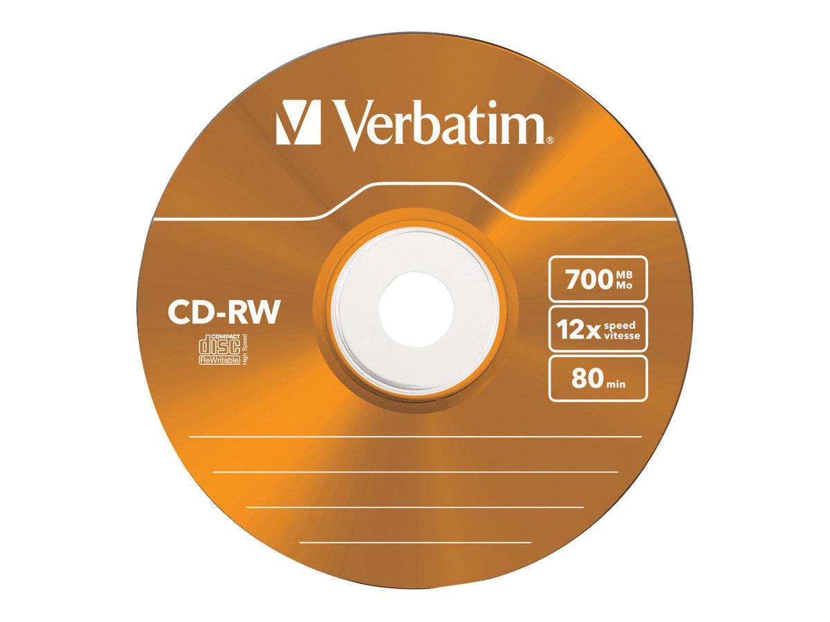 Verbatim Hi-Speed - 5 x CD-RW - 700 MB (80 Min) 8x - 12x - Slim Jewelcase - Speichermedium (43167)-4