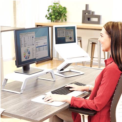 FELLOWES HANA MONITORSTAENDER 8064201 weiss-3
