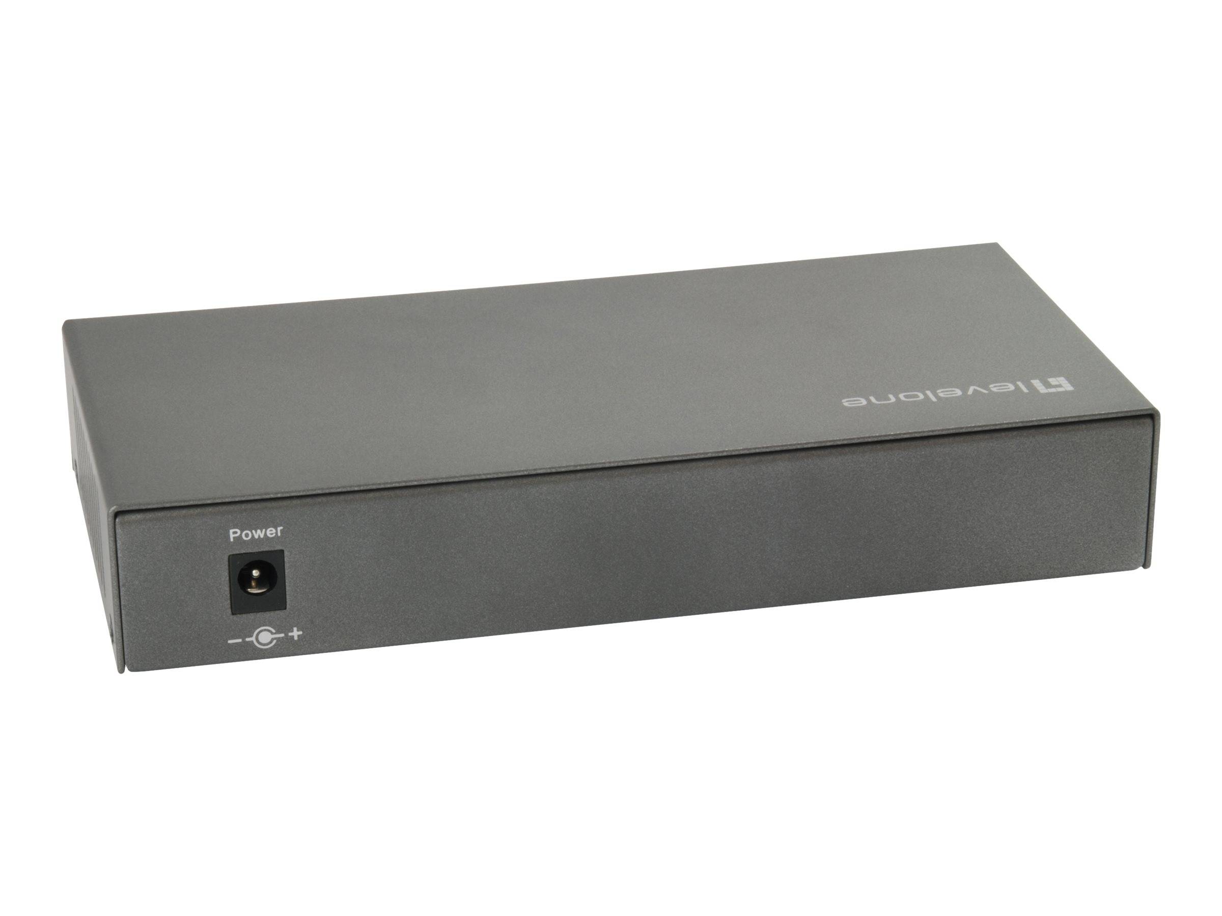 LevelOne GEP-0823 switch di rete Gigabit Ethernet (10/100/1000) Supporto Power over Ethernet (PoE) Nero-3