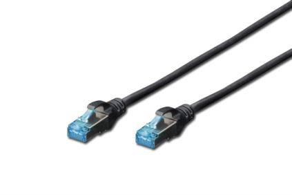 Digitus DK-1532-030/BL RJ45 Cavo di rete, cavo patch CAT 5e SF/UTP 3.00 m Nero coppie intrecciate 1 pz.-1