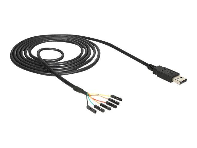 DeLock Converter USB2.0 > Serial-TTL 6 pin pin header connector individually 1,8 m (5 V) - Serieller Adapter - USB - Ser-0