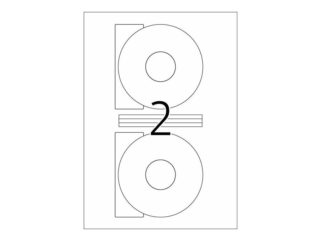 Etichette per CD HERMA Etichetta per CD. ÃƒËœ 116 mm 4471 bianco-2
