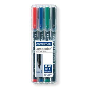Staedtler Lumocolor 313 WP4 marcatore permanente Nero, Blu, Verde, Rosso 4 pz-1