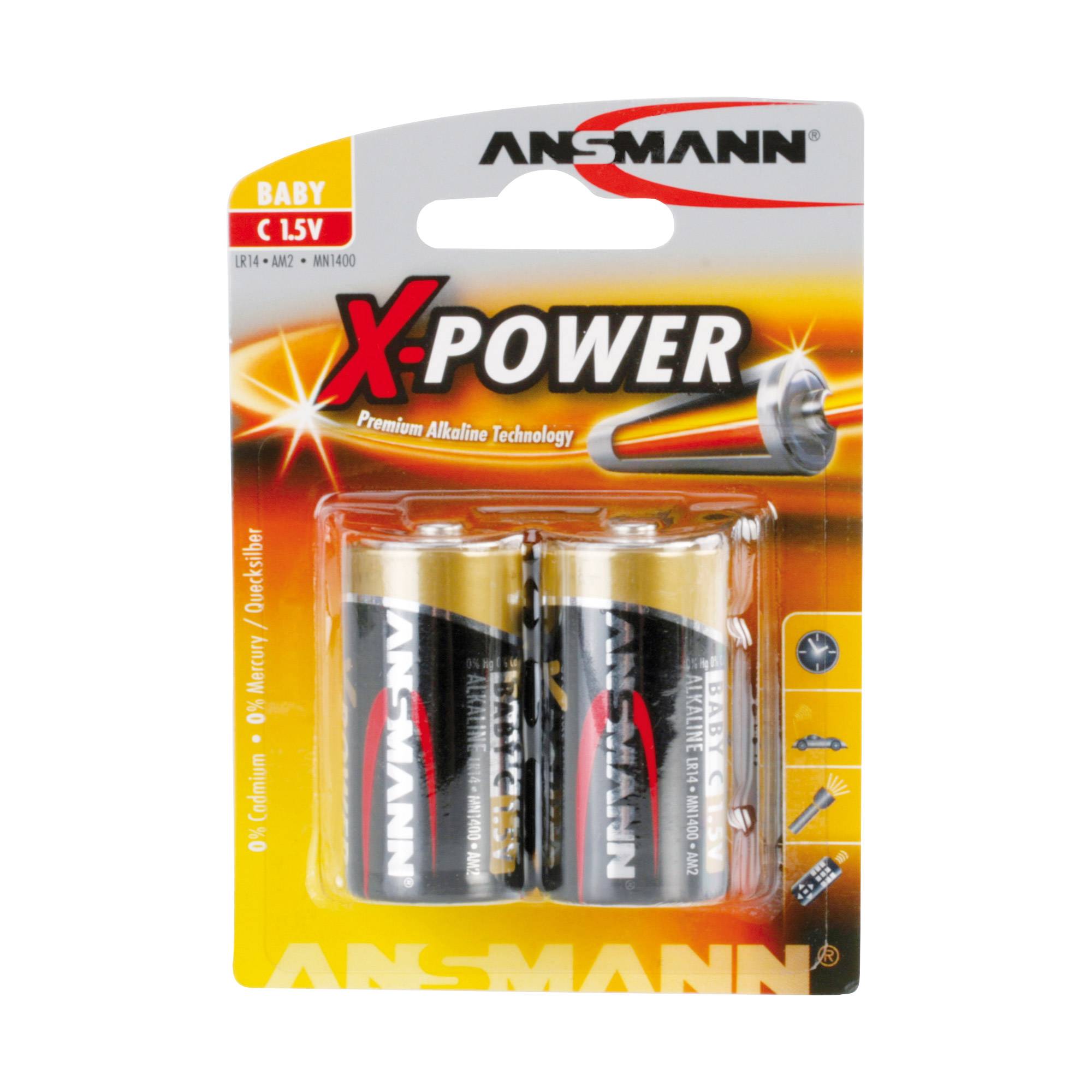 ANSMANN X-POWER Baby C - Batterie 2 x C Alkalisch (5015623)-0
