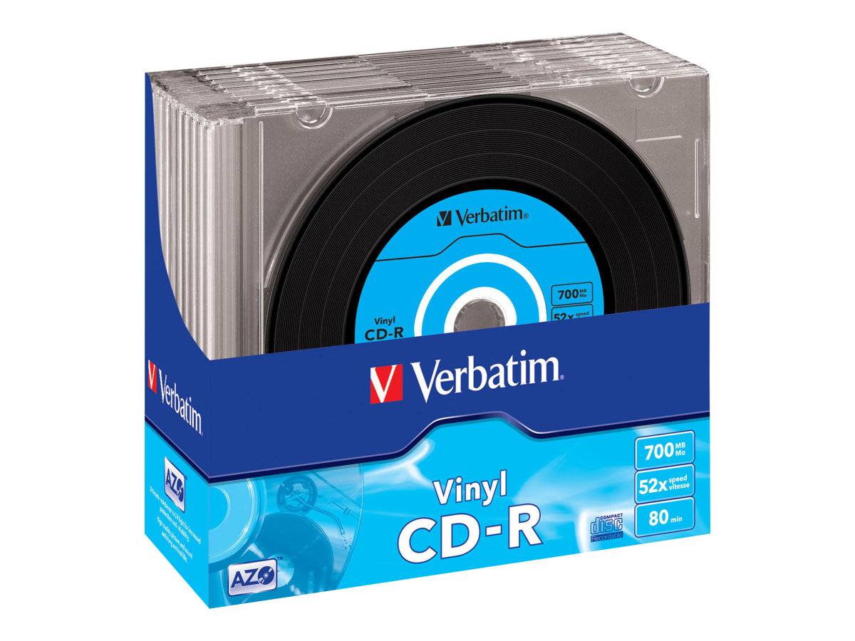 Verbatim Data Vinyl - 10 x CD-R - 700 MB 52x - Slim Jewelcase - Speichermedium (43426)-2