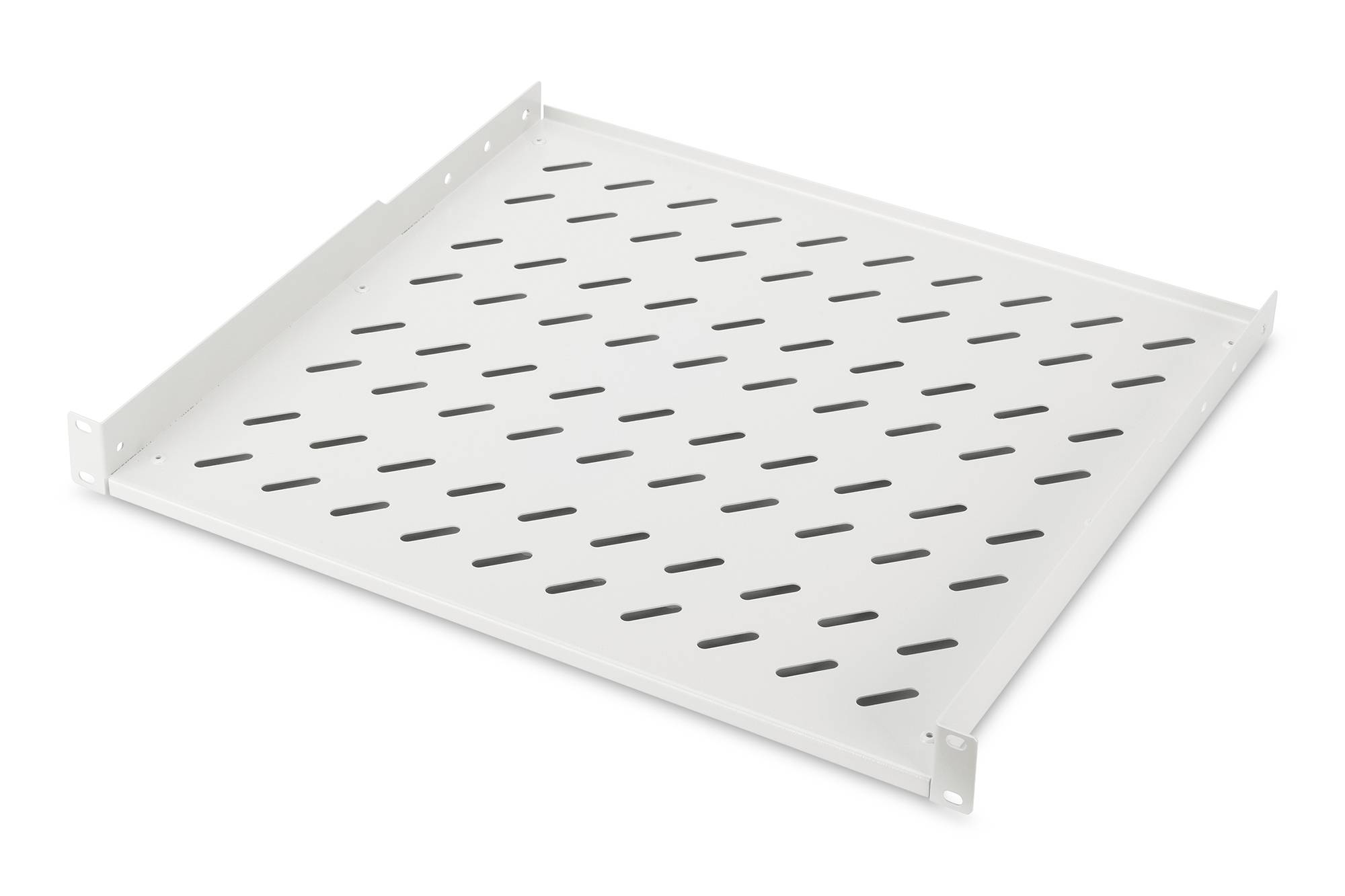 DIGITUS RM Fachboden fest 1HE 400mm bis 15kg, grau, perforiert-0