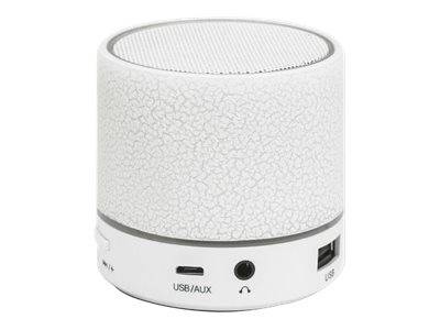 Manhattan 165303 altoparlante portatile e per feste Bianco (LED BLUETOOTH SPEAKER- - MICRO SD READER 3W AUX WHITE)-2