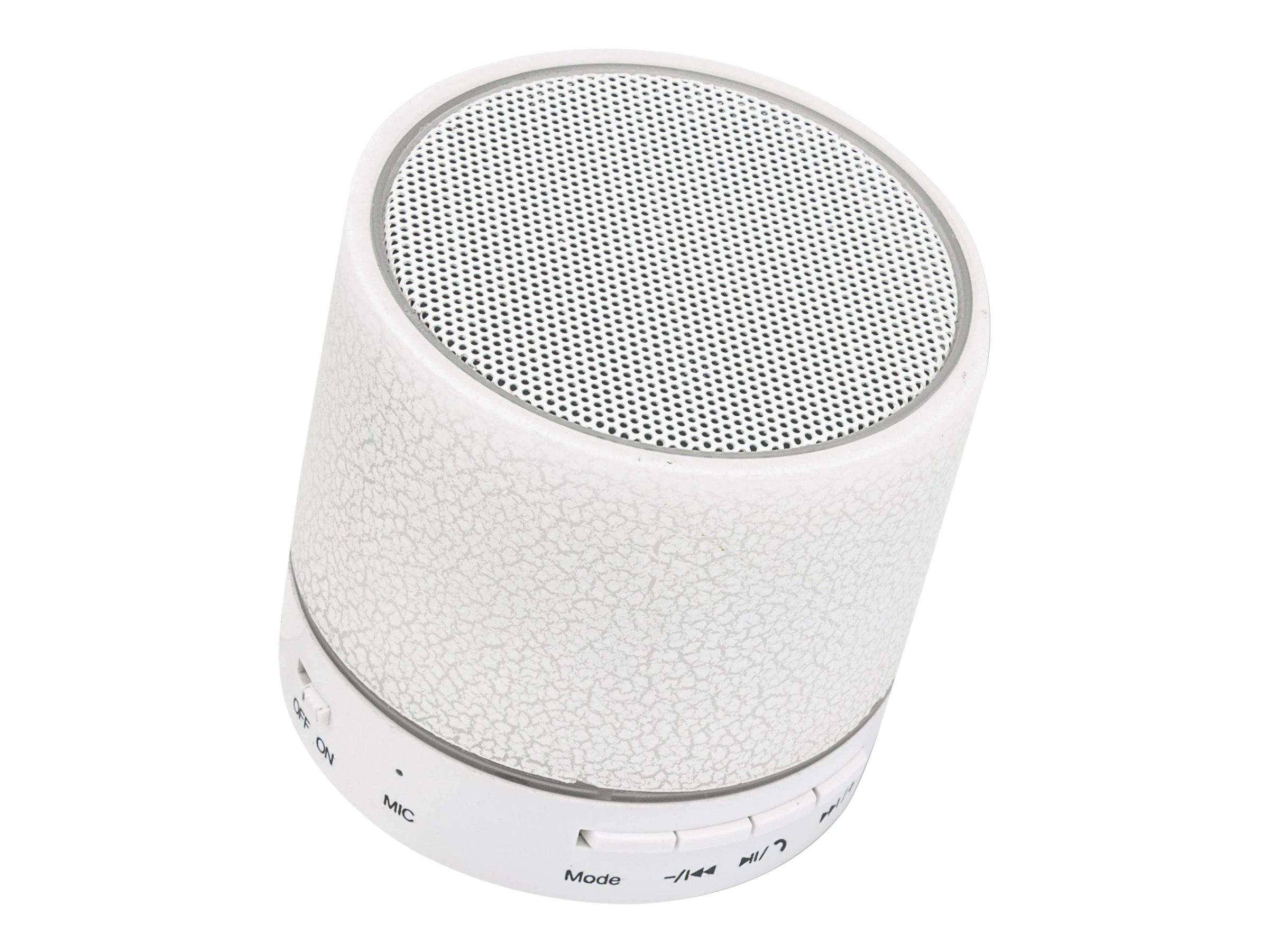 Manhattan 165303 altoparlante portatile e per feste Bianco (LED BLUETOOTH SPEAKER- - MICRO SD READER 3W AUX WHITE)-3