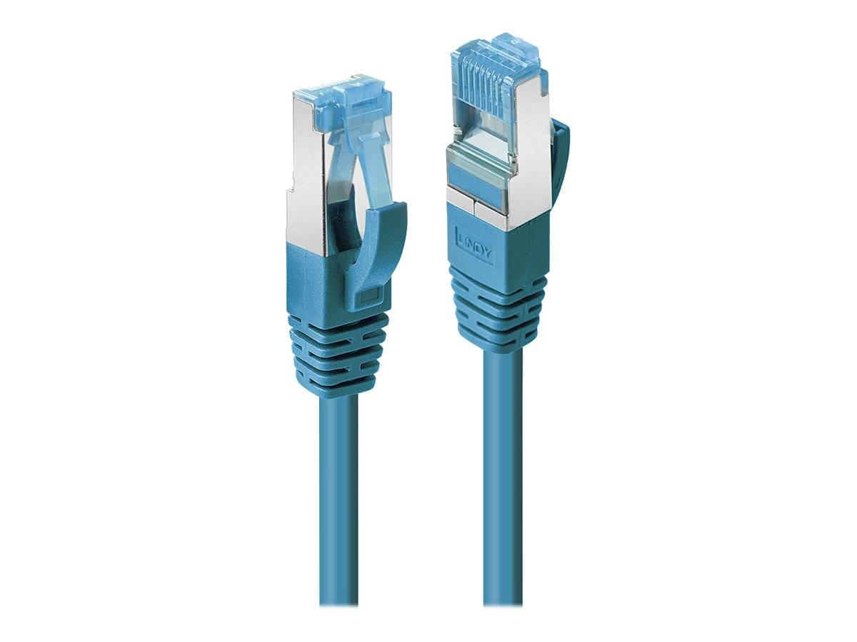 LINDY 47155 RJ45 Cavo di rete, cavo patch CAT 6A S/FTP 20.00 m Blu con protezione 1 pz.-1