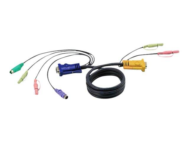 ATEN KVM Cavo [1x Spina VGA, Spina jack da 3.5 mm, Spina jack da 3.5 mm, Spina PS/2, Spina PS/2 - 1x Spina VGA, Spina ja-2