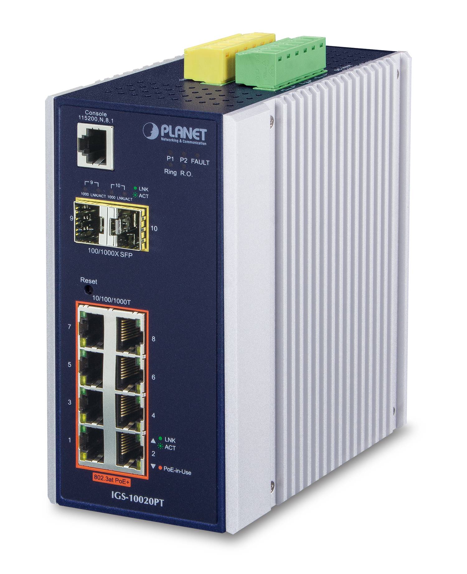PLANET IGS-10020PT switch di rete Gestito L3 Gigabit Ethernet (10/100/1000) Supporto Power over Ethernet (PoE) Blu, Bian-2