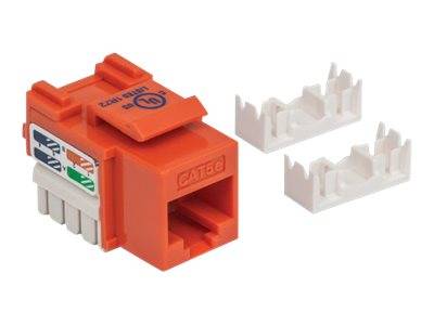 Frutto Keystone RJ45 Cat.5E UTP IDC 90° Arancione-1