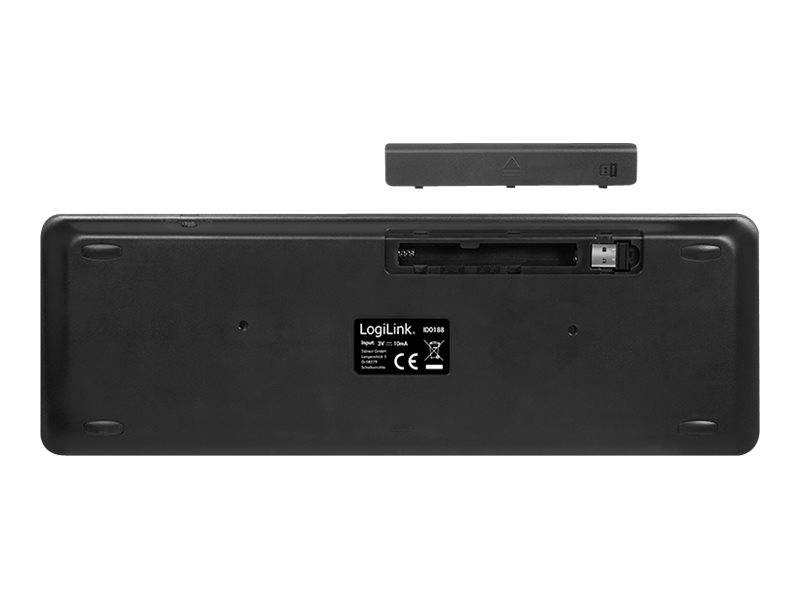 Logilink - Tastatur - mit Touchpad - kabellos - 2.4 GHz - Tastenschalter: Scissor-Key (ID0188)-3