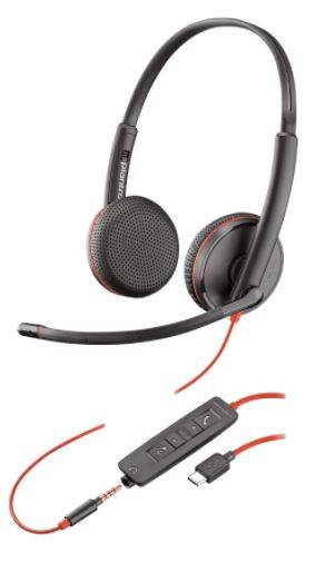 Plantronics Blackwire C3225 binaural Cuffie On Ear via cavo Stereo Nero Riduzione del rumore del microfono, Eliminazione-3