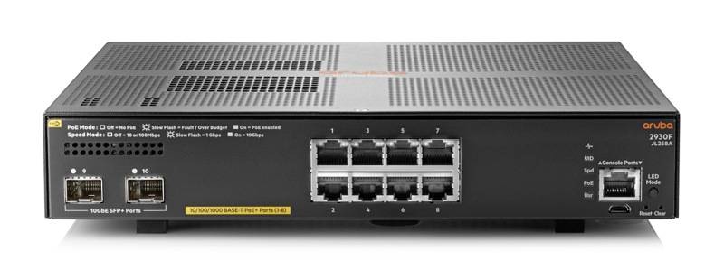 HPE Aruba 2930F 8G PoE+ 2SFP+ - Switch - L3 --1
