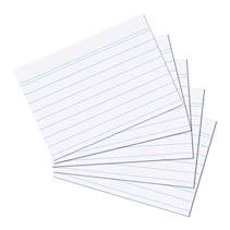 herlitz Karteikarten, DIN A5, liniert, weiß aus Papier, 170 g-qm, holzfrei, Linienfarbe: blau, doppelte (1150507)-3
