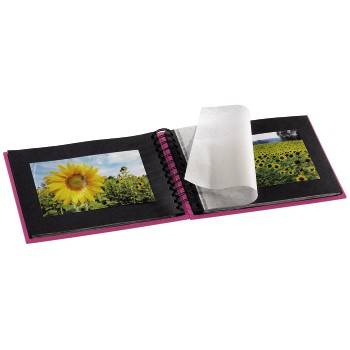 Hama Fine Art Rosa 50 fogli 10 x 15 Rilegatura a spirale Nero 50 fogli Spiral Album 24 x 17 cm 50 Black Pages 00113674-5
