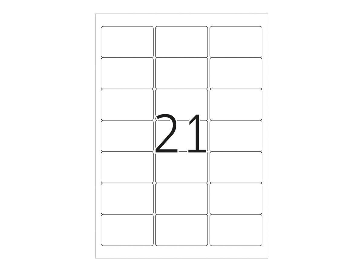 HERMA Special - Selbstklebende Adressetiketten (matt) - durchsichtig - 63,5 x 38,1 mm 525 Etikett(en) (25 Bogen x 21) (8-2