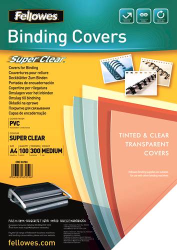 Fellowes 53764 cartellina A3 PVC Trasparente 100 pz-1