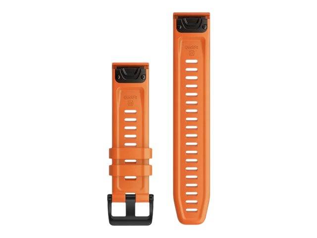Garmin QuickFit 26 Band Silicone (Acc,fenix 6X 26mm QuickFit - Ember Orange Silicone Band - QuickFit 26, Watch strap, Si-1