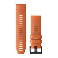 Garmin QuickFit 26 Band Silicone (Acc,fenix 6X 26mm QuickFit - Ember Orange Silicone Band - QuickFit 26, Watch strap, Si-4