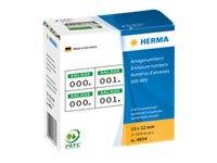 Herma - Etichette di numeri autoadesivo - Bianco Grn - 15 x 22 mm - 2000 etichette (1000 fogli x 2) (4834)-1