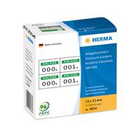 Herma - Etichette di numeri autoadesivo - Bianco Grn - 15 x 22 mm - 2000 etichette (1000 fogli x 2) (4834)-3