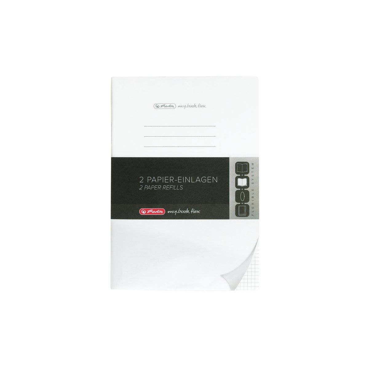 Herlitz my.book Notizbuch A4 40 Blätter Schwarz - Weiß (50034086)-1