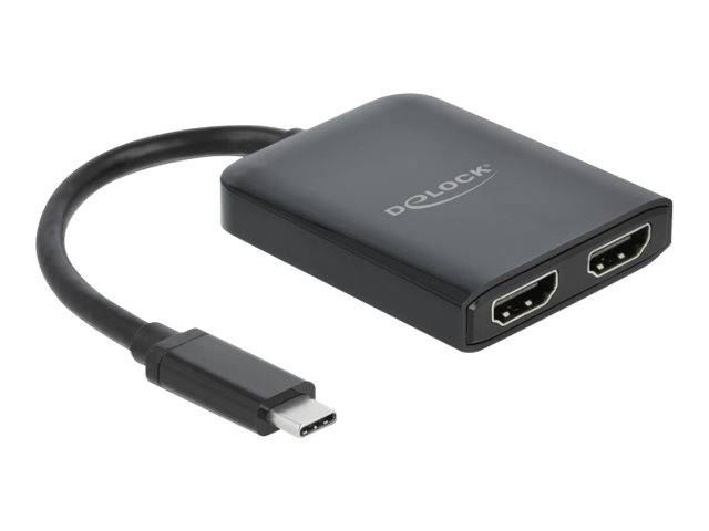 DeLOCK - Highspeed Videoschnittstellen-Converter - HDMI / USB - USB-C (M) bis HDMI (W) - 20cm - Schwarz - 4K Unterstützu-0