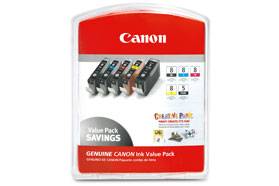Canon 5 cartucce d\`inchiostro multipack cli-8 bk/pc/pm/r/g-3