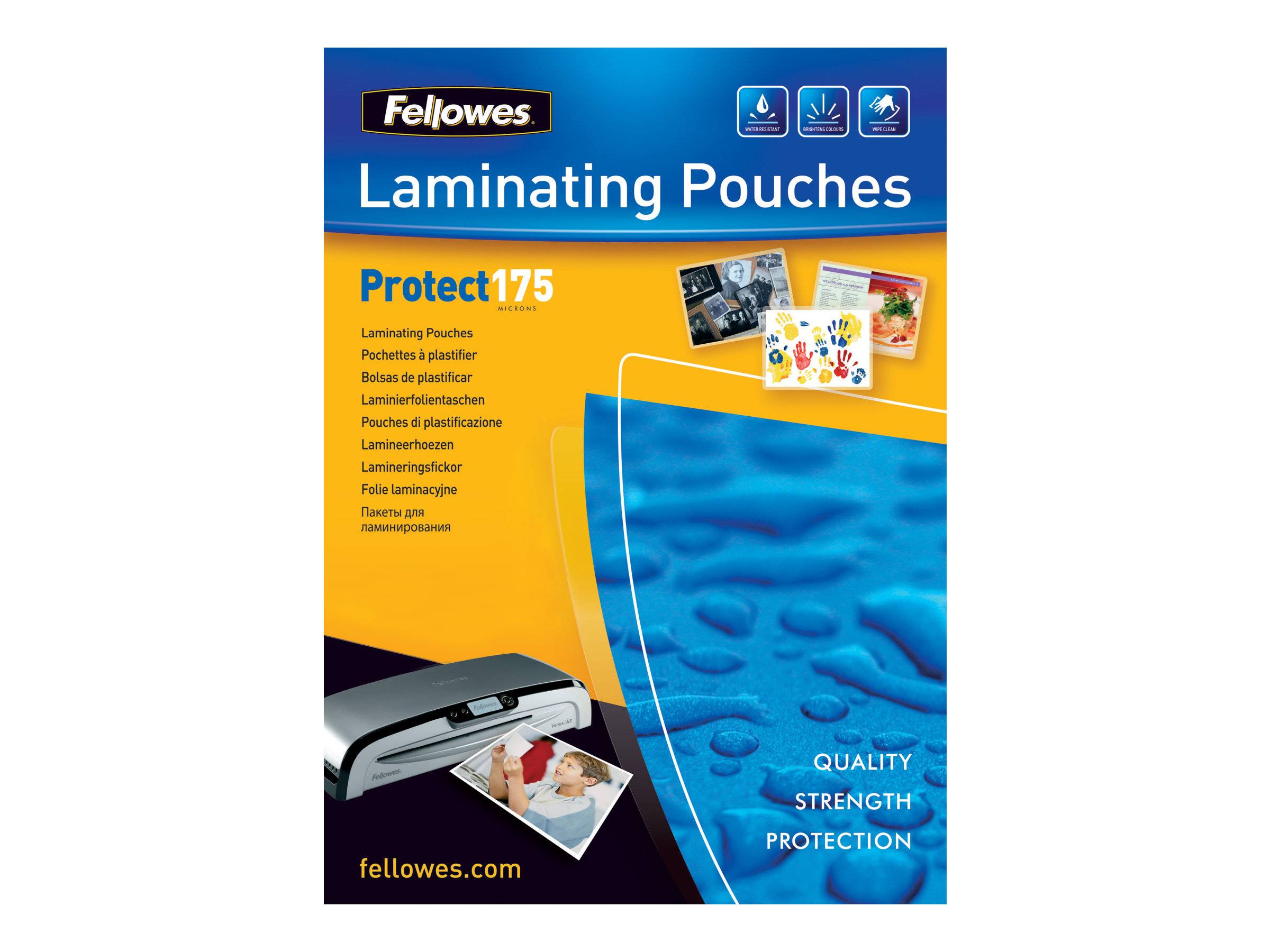 Pouches Protect175 - A3 - 303x426 mm - 2x175 micron - Fellowes - scatola 100 pezzi-0