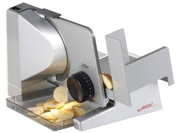 ritter solida 4 Allesschneider mit ECO-Motor Vollmetallausführung, schräg gestellt - Schnittstärkeeinstellung bis ca. 23-1