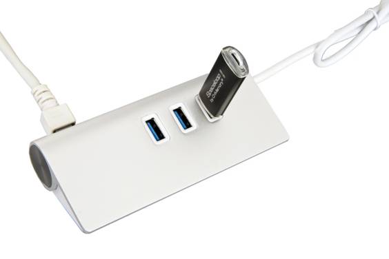 EXSYS EX-1132-N HUB USB 3.0 con 3 porte e LAN da 1 GB