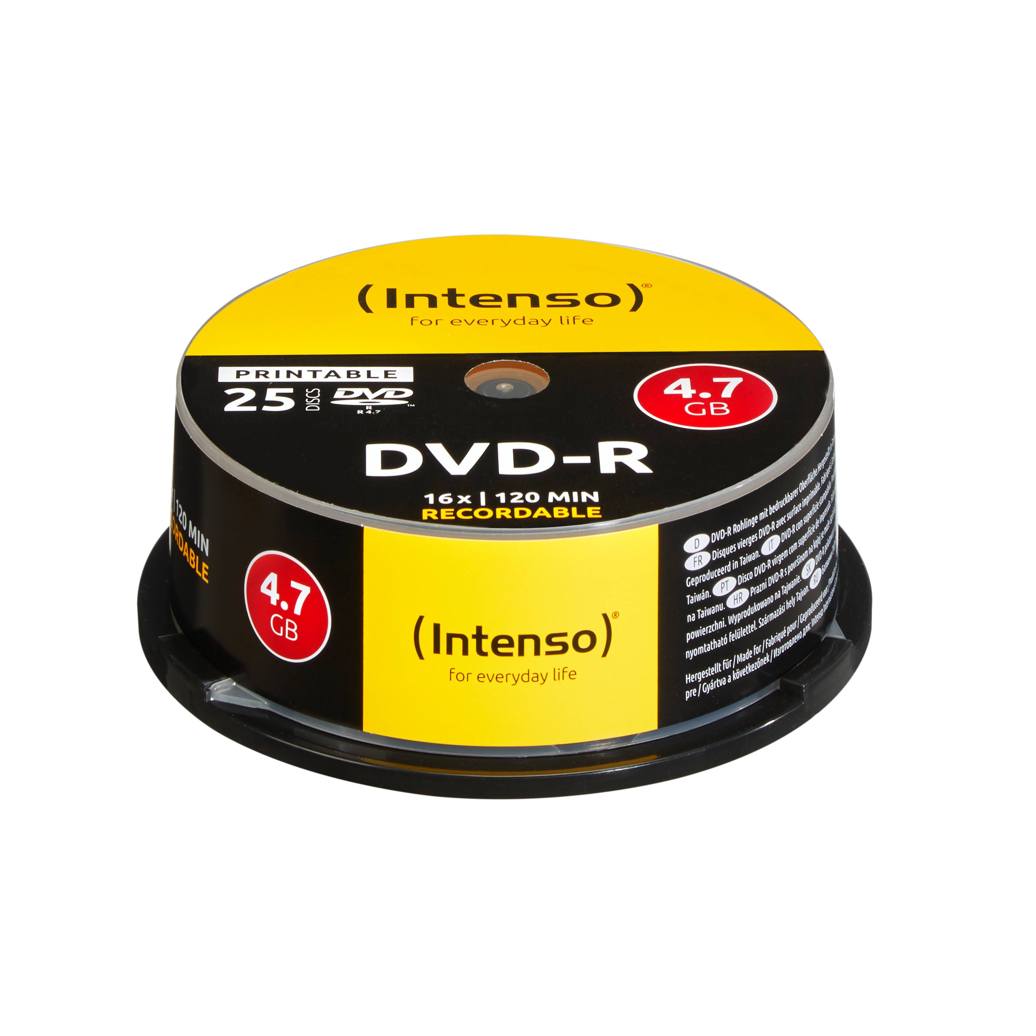 DVD-R 4.7GB 16X SPINDLE PRINT. 25PZ-1
