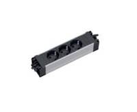 Bachmann 906.1075 Multipresa senza interruttore Alluminio, Nero Schuko-3