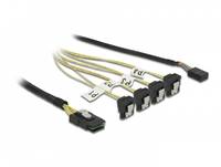 Delock - SATA- / SAS-Kabel - Mini SAS (SFF-8087) bis SATA, interne Stromversorgung, 8-polig - 50 cm (85683)-2
