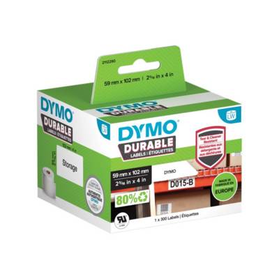 DYMO 1933088 Etichette 59 x 102 mm Polipropilene Bianco 1 pz. A tenuta permanente Etichetta universale-0