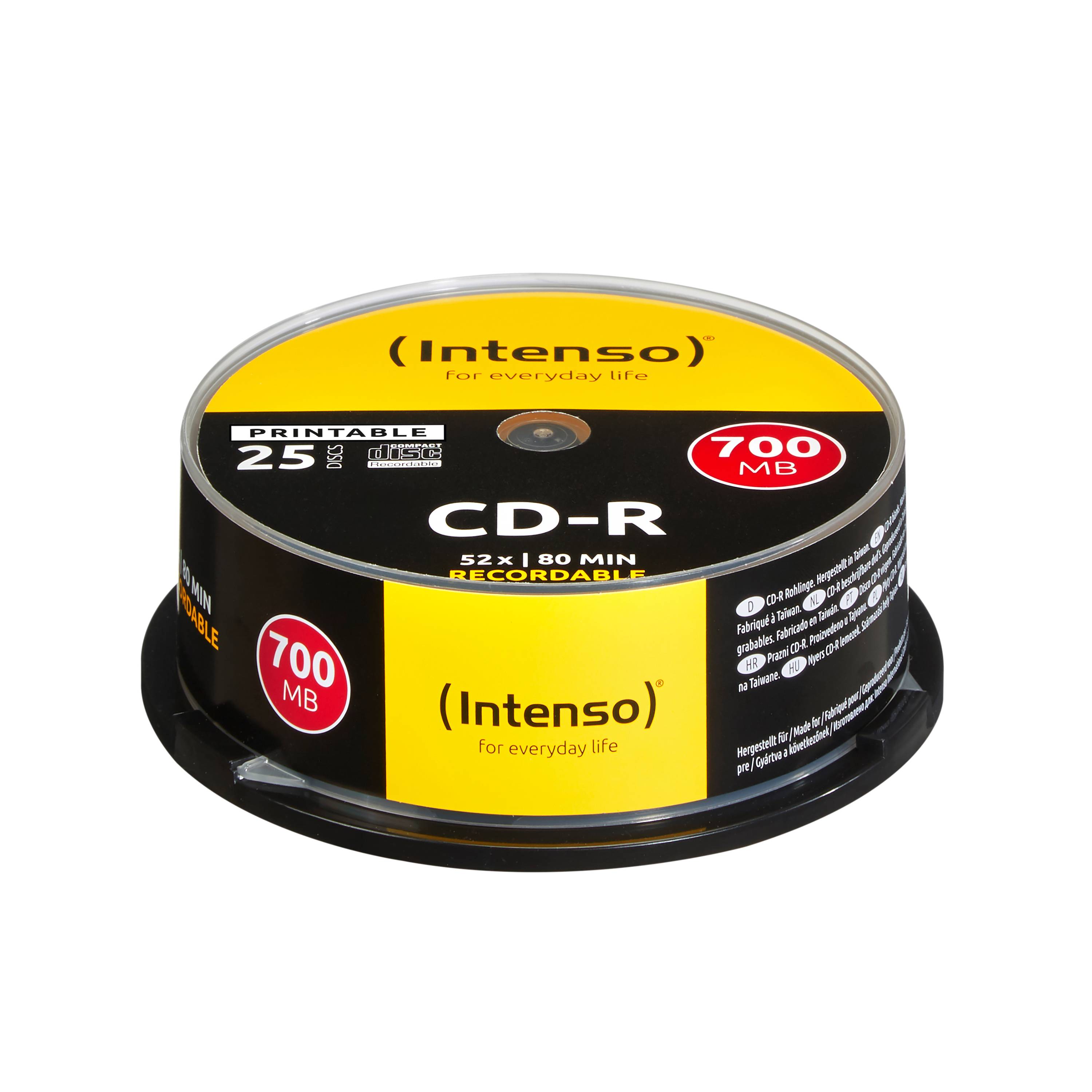 CD-R 700MB.12X PRINTABLE SPIN.25PZ.-1
