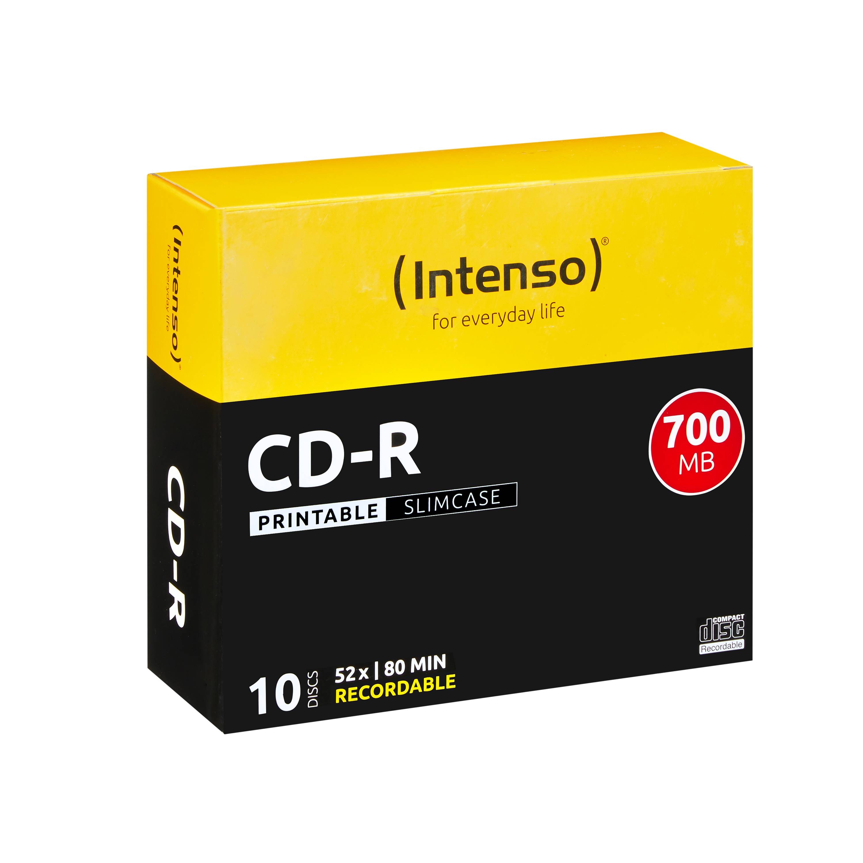 CD-R 700MB.12X SLIM PRINTABLE 10PZ.-0