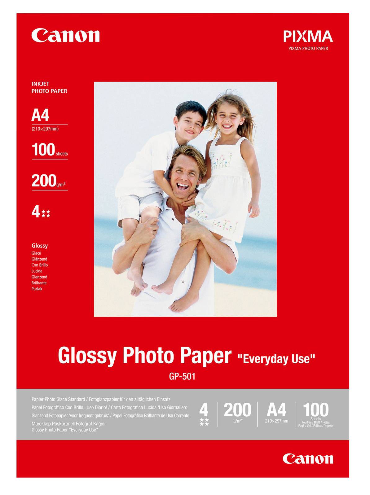 £GP-501 A4 GLOSSY PHOTO PAPER 100FG-1