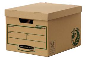 Fellowes Archiv-/Transportbox Standard R-Kive EARTH, braun aus 100% recyceltem Karton, für Format DIN A4, doppelter (447