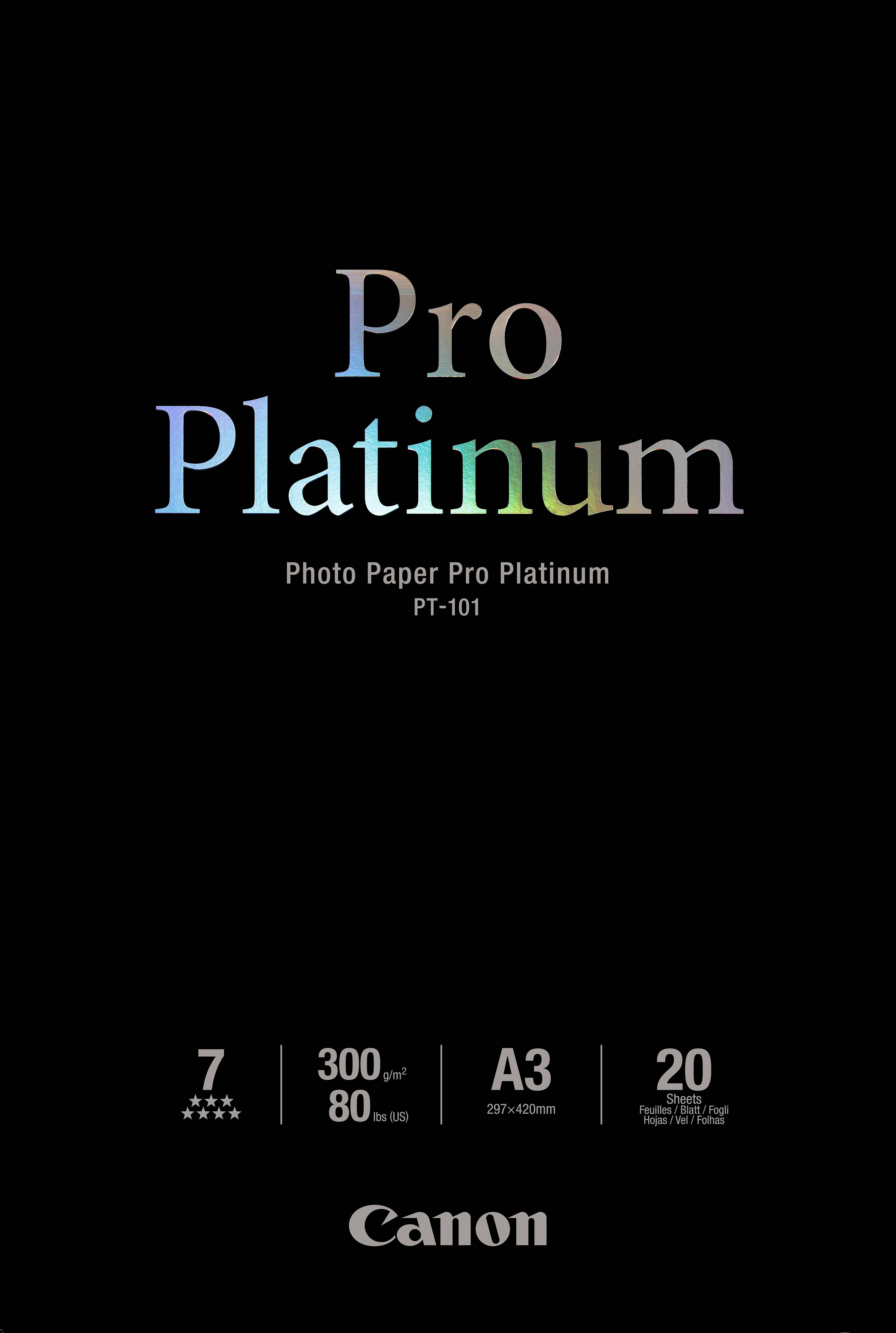 Carta fotografica Canon Pro Platinum - A3 (297 x 420 mm)-1