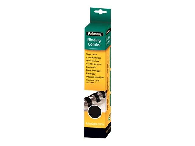 FELLOWES ANNEAUX PLASTIQUES 12.5 MM NOIR X 25-0