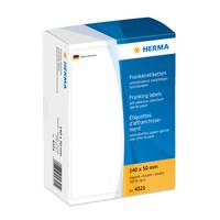 HERMA Franking labels - Selbstklebende Etiketten - weiß - 50 x 140 mm - 500 Etikett(en) (250 Bogen x 2) (4321)-2