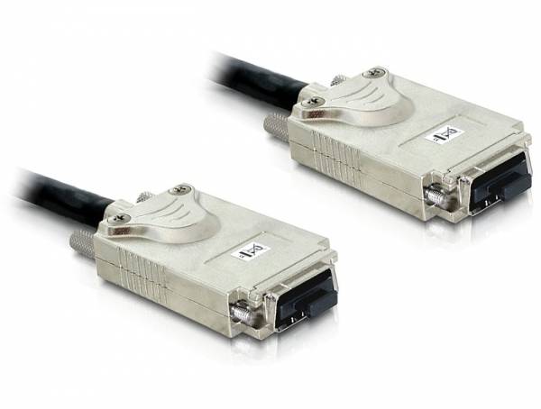 DeLOCK - Angeschlossenes externes SCSI (SAS)-Kabel (seriell) - 4-Lane - 4x InfiniBand - 4x InfiniBand - 1 m (83060)-1