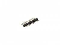 Delock - Pin header (10-pin, pitch 2,54 mm) - Schwarz (Packung mit 5) (66692)-1