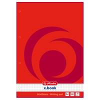Herlitz 733436 Notizbuch A4 100 Blätter Rot - Weiß (733436)-1