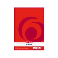 herlitz Briefblock X-Book, A5, ungelocht, 50 Blatt, kariert 70 g-qm, holzfrei, kopfgeleimt, mit Deckblatt, stabiler - 1-1