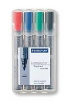 Staedtler 356 WP4 evidenziatore 4 pz Nero Blu Verde Rosso (Marker Lumocolor flipchart rund 2mm as)-1