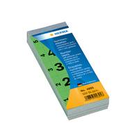 Blocco numerico Herma autoadesivo 28 x 56 mm Grn 1-500 5 numeri per foglia 100 fogli per blocco (4895)-1